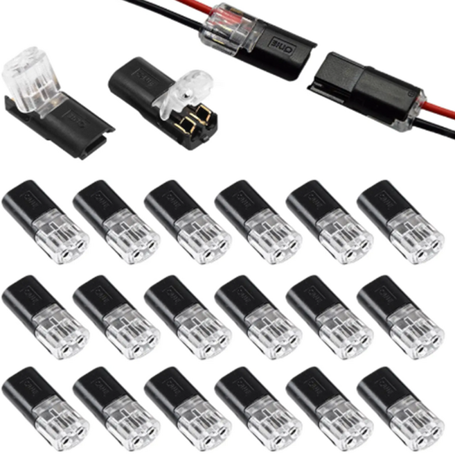 전선연결 2선 무탈피 커넥터 연결 원터치 와이어 접속 단자 케이블 컨넥터, 1