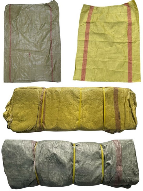 마대자루 낙엽 왕겨 포대 재활용 PP 현장마대 120kg(두 종류) 분리수거마대, 10개, 100x120(겨자)