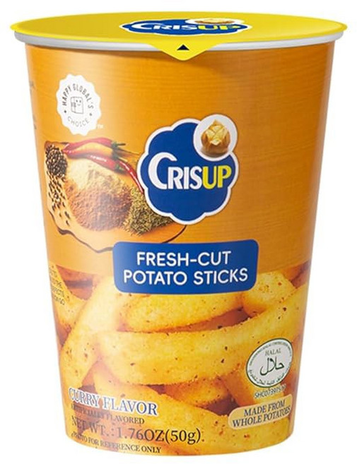 크리스업 감자 스틱 칩 6가지 팩 맛 버라이어티 추수감사절 선물 크리, Curry, 1.76 Ounce (Pack of 3)