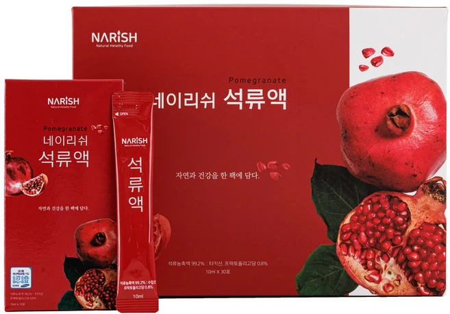 네이리쉬 석류액 선물세트 액상차 건강음료 10ml 30개 - 쿠팡