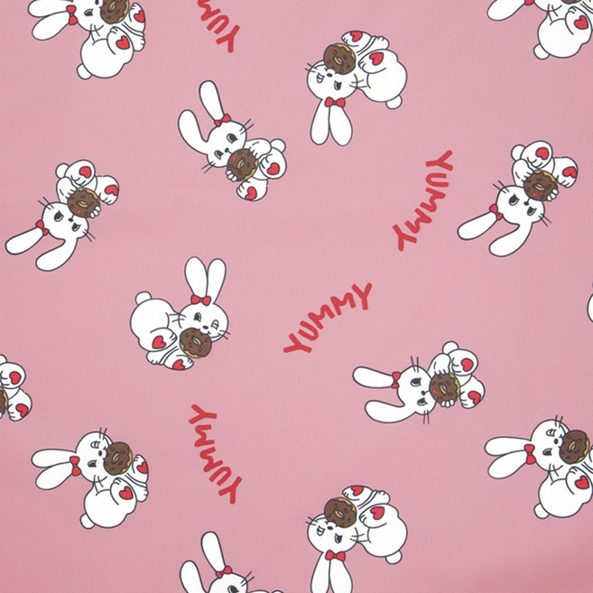 아이주 이유식 방수 매트 바닥 깔개 매트 감성 캠핑 촉감 놀이 바닥 식탁 보호 커버, 도넛토끼, 101cmX101cm, 1개