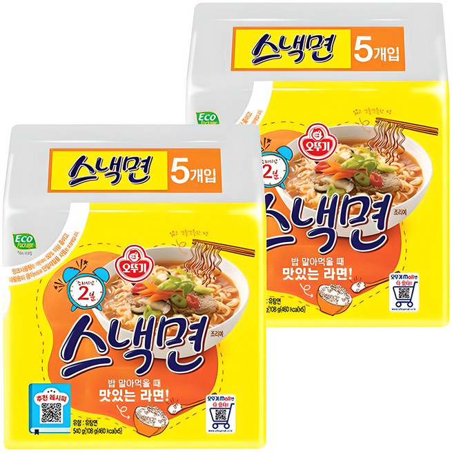 오뚜기 스낵면 108g, 10개