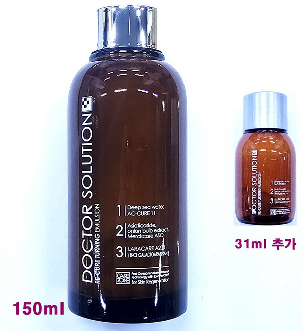 케어존 닥터솔루션 리큐어 에멀전 150ml + 31ml 추가 / 저자극 닥터솔루션, 1개