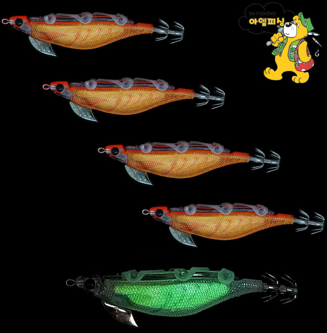[아엠피싱]BF 라이브 베이트 스퀴드 지그 4pcs/LIVE BAIT SQUID JIG /한치 오징어 주꾸미 밴딩 삼봉에기 오모리그, 05번, 1개