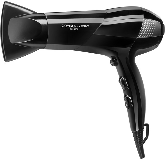 한일전자 파테크 초고출력 헤어 드라이기 2200W 저소음 전문가용 스타일러, RH-4200, 블랙