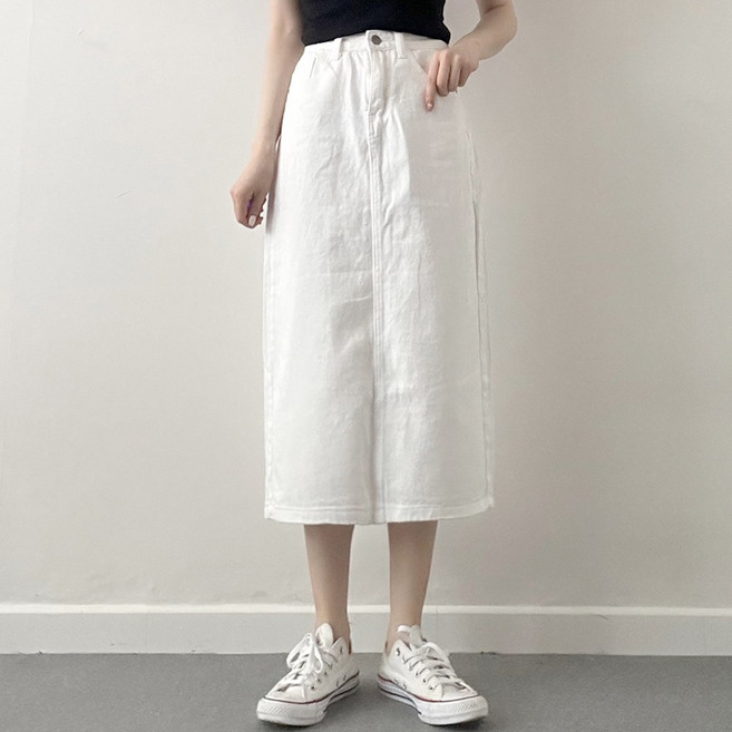 소유진 여성용 뒤트임 롱스커트