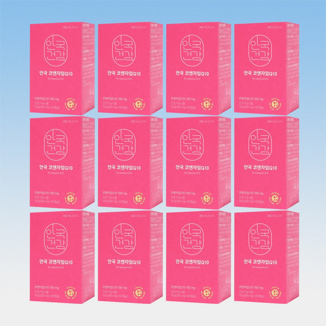 안국건강 안국 코엔자임Q10 혈압 영양제 항산화 60캡슐 12박스 24개월분, 60정, 12개