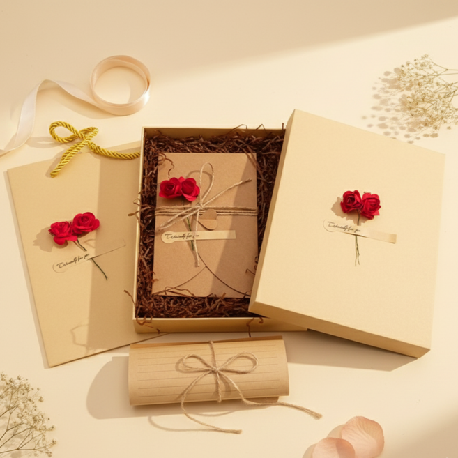 메리레이디 빈티지 감성 로맨틱 편지지 선물세트, 장미