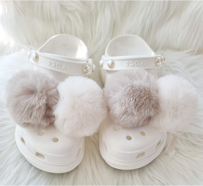 뿌뿌마켓 겨울 먼지 털파츠 뽀글이 신발꾸미기파츠세트 폼폼이퍼세트