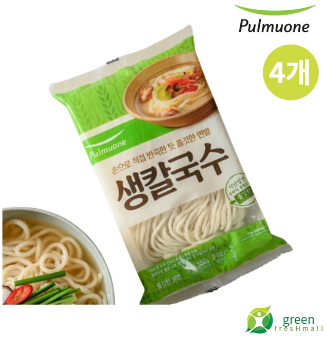 (냉장)[풀무원]생칼국수550gx4, 4개, 550g