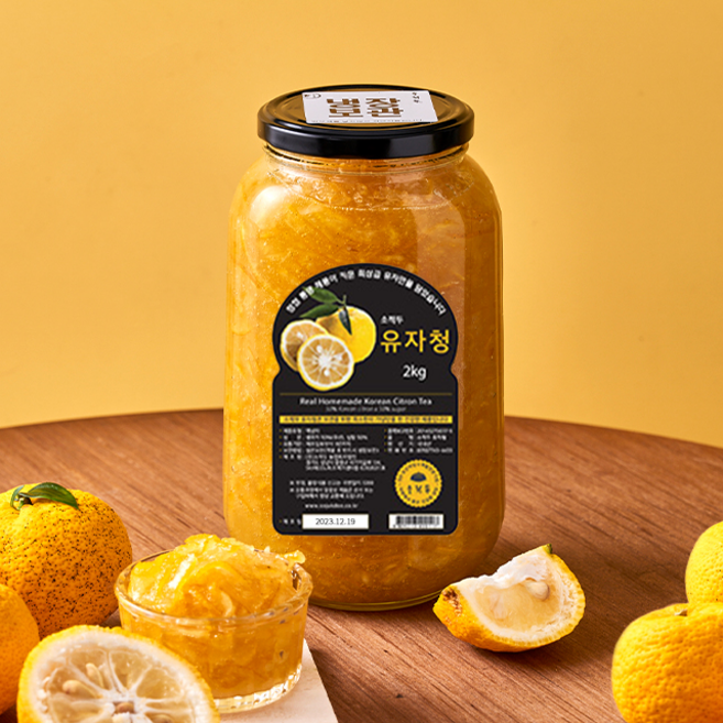 [2025 햇유자] 당절임이 아닌 생유자로 만든 소적두 통영 유자청, 2kg, 1개, 1개입