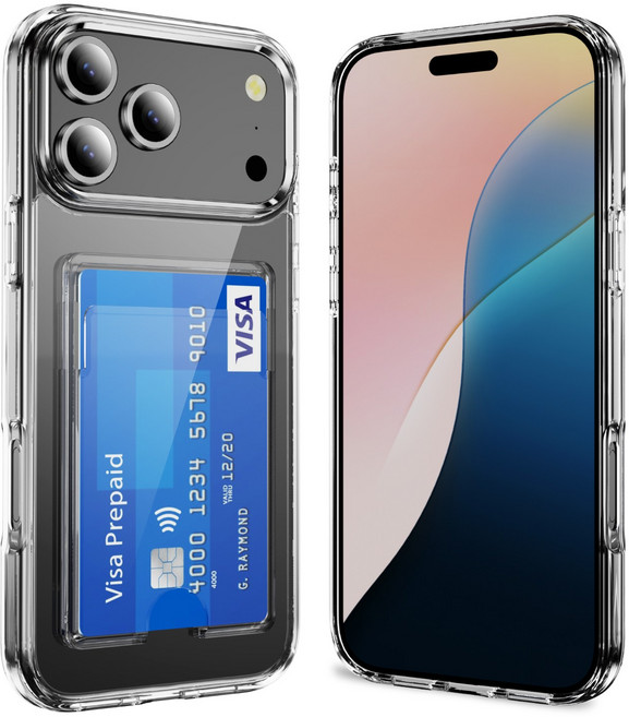 적용 아이폰 17 시리즈 케이스 투 명 케이스 카드지갑 2장수납 케이 HJSJK200