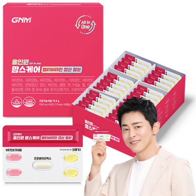 GNM 올인원 맘스케어 멀티비타민 엽산 철분, 1개, 30회분