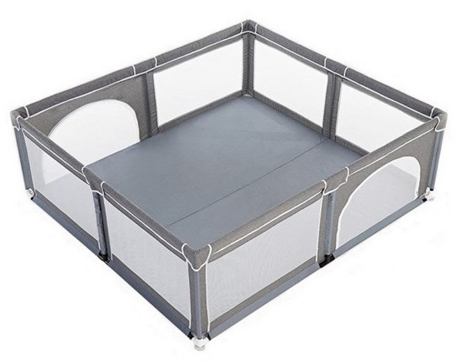 兒童遊戲圍欄 防側翻安全防護欄, 1個, 120*160圍欄, 灰色