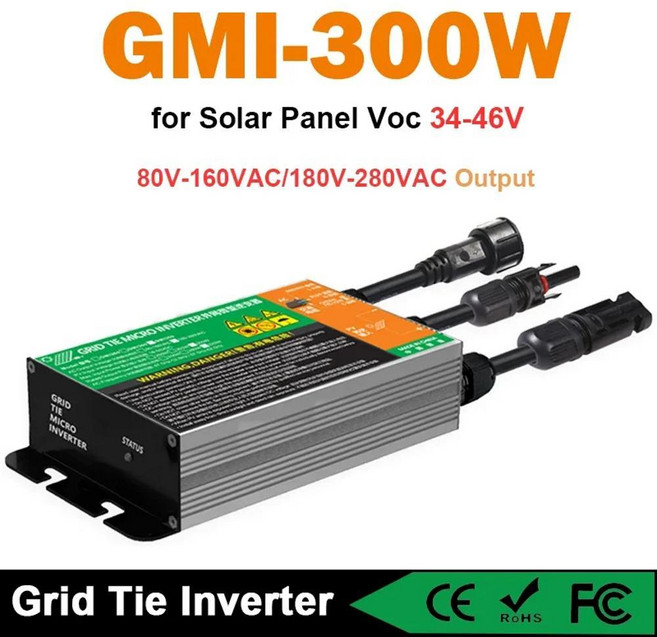 차량용인버터 태양광인버터 INVERTER MPPT 태양광 PV 그리드 타이 마이크로 GMI 시리즈 입력 DC 출력 150W 18k0W, 1개