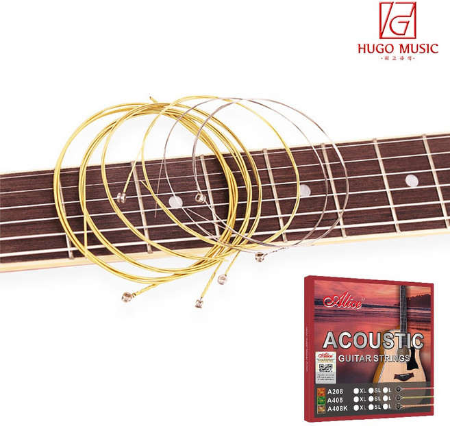 위고뮤직 A-408 엘리스 통기타줄 012-053 기타줄 어쿠스틱 스트링, 단품, 상세 설명 참조, 1개