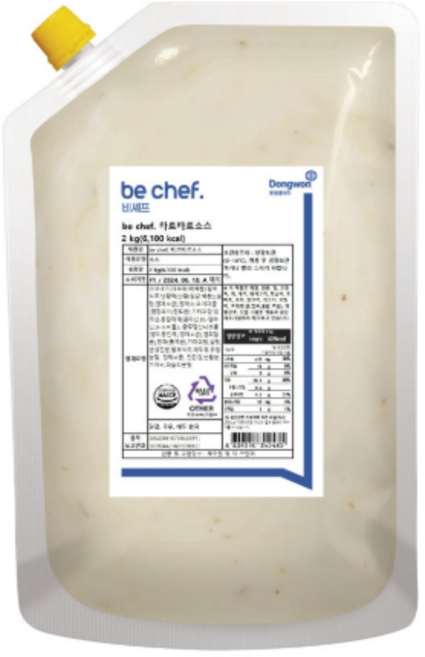 (냉장) 동원 비셰프 타르타르소스 2kg be chef 생선까스 돈까스 소스 연어소스, 2개