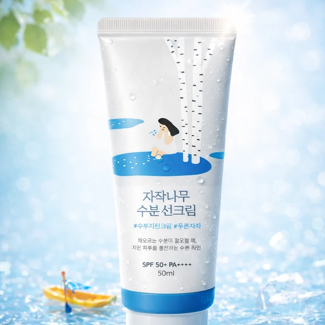 라운드랩 자작나무 수분 선크림 SPF50+ PA++++, 1개, 50ml - 쿠팡