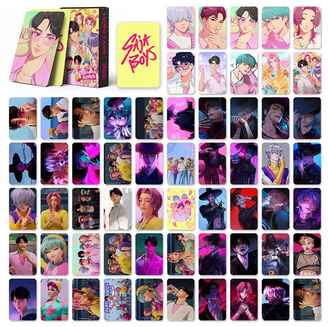 케이팝 데몬 헌터스 카드 세트 최신판 중복없는 풀세트 포토카드 DIY 명절 선물용, Boys 사자 보이즈 92pcs