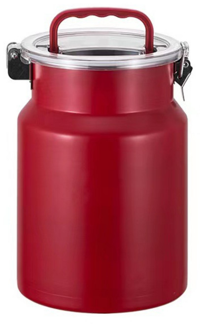 SAHINER 잡곡 쌀통 대용량 다용도 강, 레드, 1개