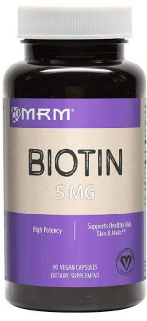 MRM 비오틴 5mg 60식물캡슐 (수용성 비타민B), 1개, 60정 - 쿠팡