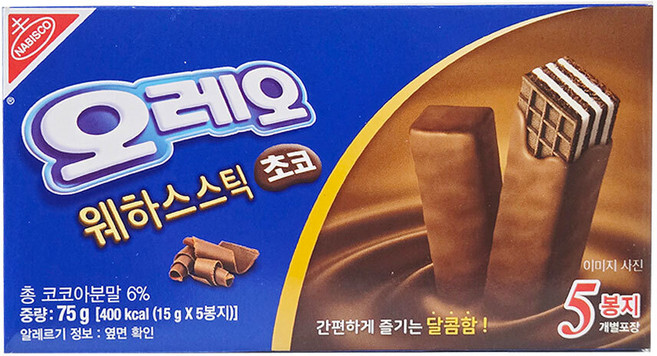 동서 오레오 웨하스스틱 초코, 75g, 6개