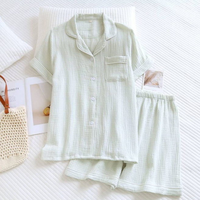 데일리 순면 파스텔 반팔 잠옷 세트
