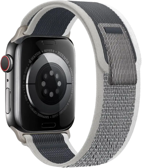 애플워치 호환 트레일 루프 스트랩 나일론 소프트 밴드11 10 9 8 7 6 5 4 3 2 se2/3 ultra2/3 38/40/41/42mm 49/46/45/44/42mm, 블랙/화이트/그레이