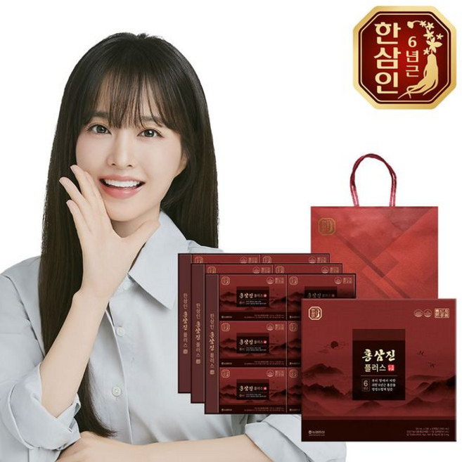 한삼인 홍삼진플러스, 3개, 1.5L