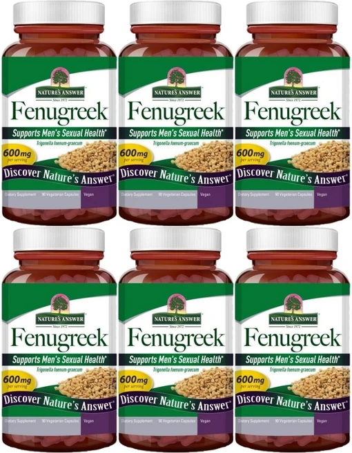 네이처스앤서 호로파 600mg, 6개, 90정 - 쿠팡