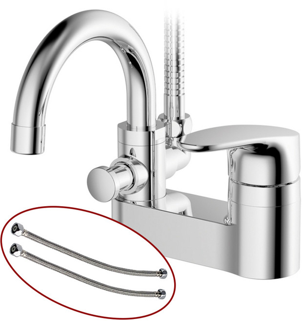 대림바스 DL-YB6A15 사인치샤워겸용수전 + 세면대고압호스40cm(2개), 1개