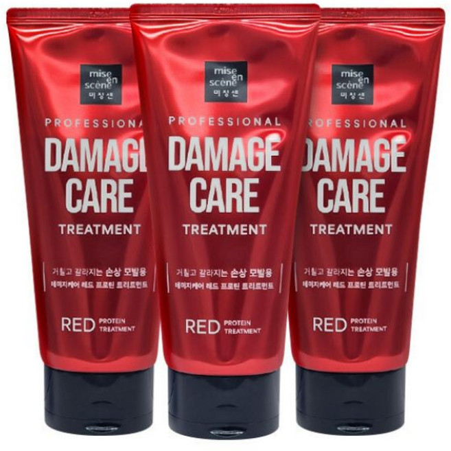미쟝센 데미지케어 로즈프로틴 트리트먼트 330ml 3개