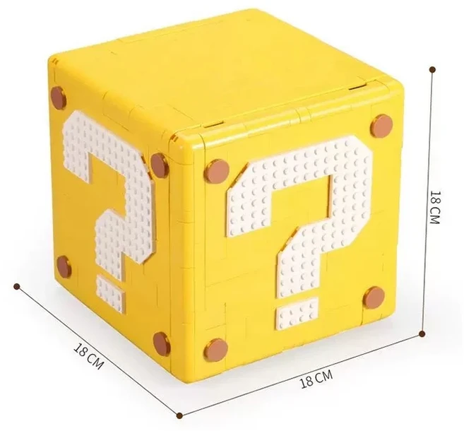 MOC 슈퍼 마리오 브라더스 64 물음표 상자 빌딩 블록(2064PCS) - 생일 선물용 클래식 게임 소품 모델 조립, 01 No Box, 01 2064PCS
