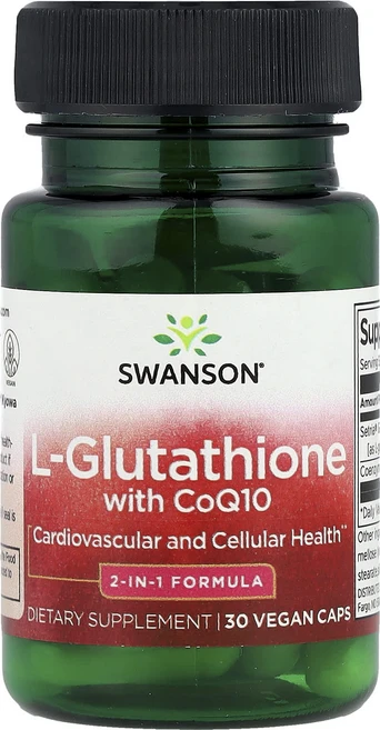 스완슨 l-글루타치온 CoQ10 함유 30 베지캡슐, Swanson l-글루타치온 CoQ10 함유 베지 캡슐, 30정, 4개 - 쿠팡