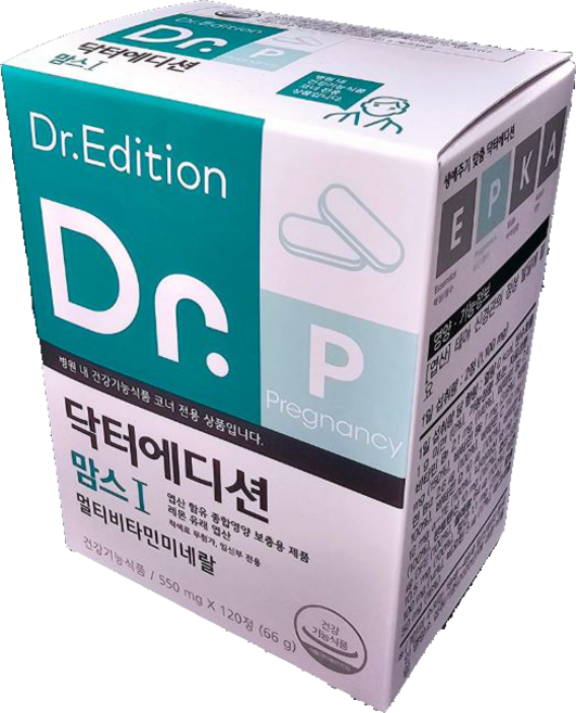 [웰꼼베베] 닥터에디션 맘스1 550mg x 120정 (2개월분), 1개