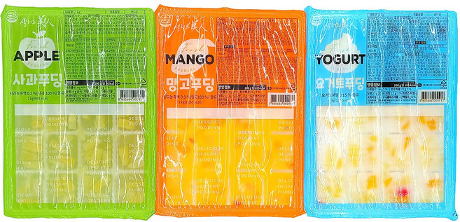 판푸딩 총 3kg(망고 1kg + 사과 1kg + 요거트 1kg), 1개
