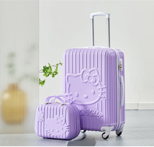 헬로키티 핑크 하드 캐리어 레이디백 2종 세트 여행용 가방