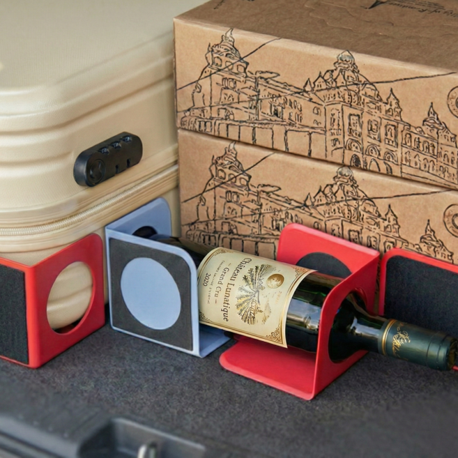 웨이백홈 찍찍이 논슬립 트렁크 칸막이 2p, 레드