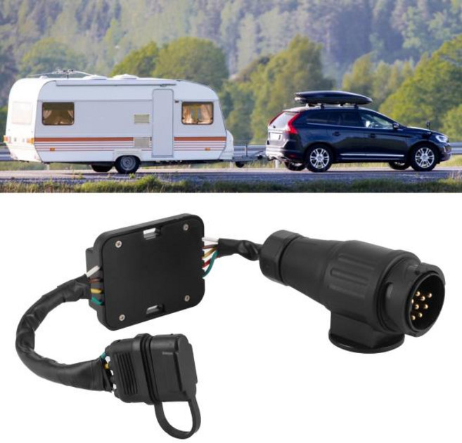 트레일러 커넥터 유럽 13 핀-미국 4 핀 미등 회로 배선 어댑터 플러그 앤 플레이, 1개