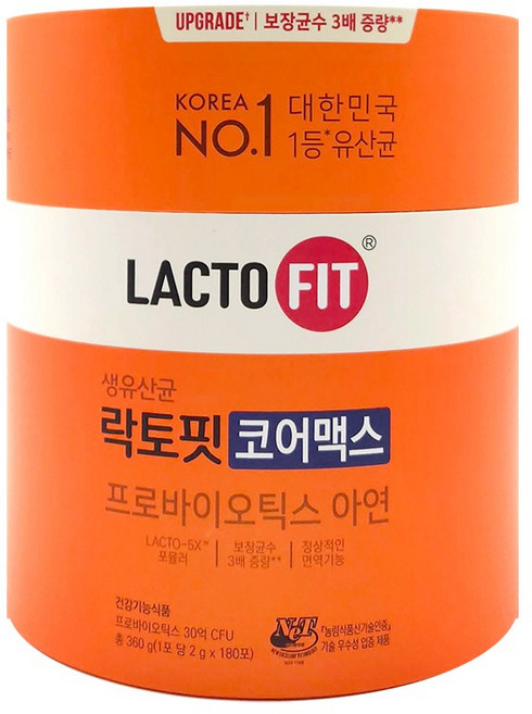 락토핏 종근당건강 생유산균 코어맥스, 2g, 180개