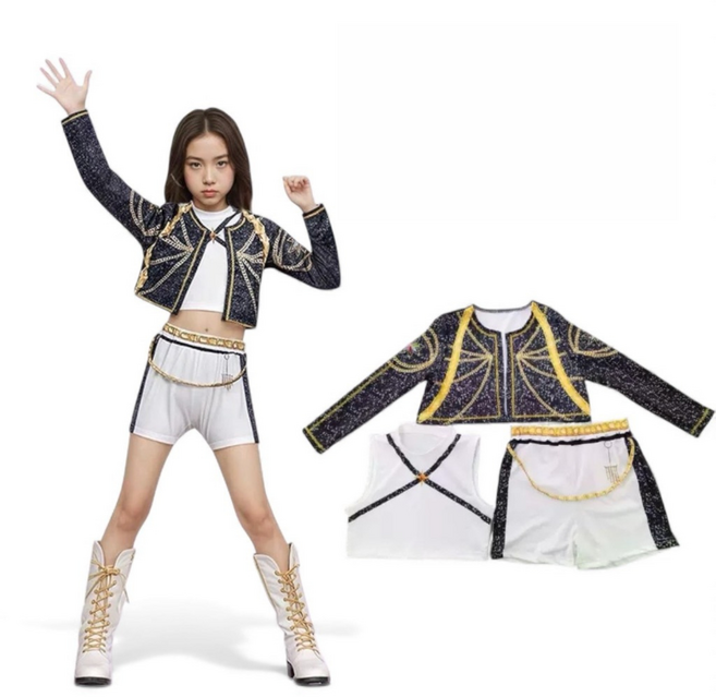 兒童三件套舞台表演服飾, 魯米-120cm, 1個