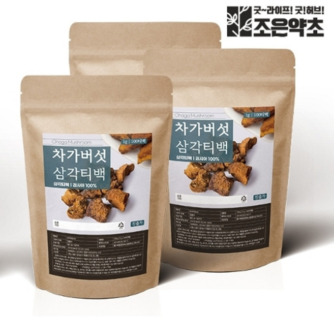 조은약초 차가버섯 차가버섯차 티백 1g x 100티백 (대용량) x 3, 100개, 100개