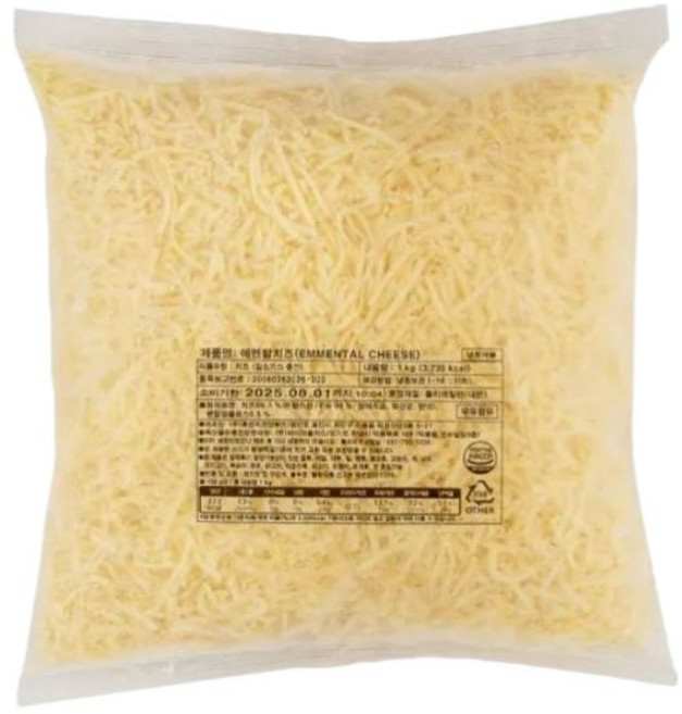 냉동 에멘탈치즈 1kg *아이스박스포장, 1개