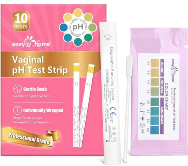 Easy가정용 질 pH 테스트 10 스트립 여성용 가정용 BV 키트 효모 감염 균형, 10 Count (Pack of 1), 1개 - 쿠팡