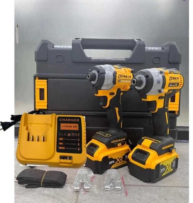 20V DCH273電錘 充電電鑽 衝擊電錘 電鎚鑽, 1個, 887起子機+850起子機【二電一座】箱