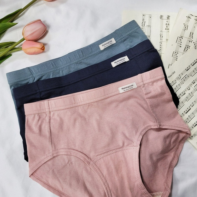 [3매세트] 여성 하이웨스트 4중흡수 위생 라이너 팬티세트 방수 초경 생리팬티