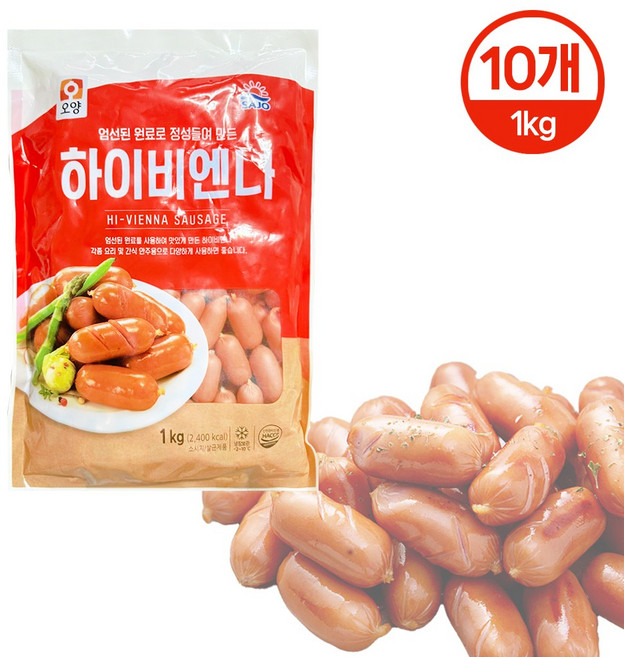 하이비엔나 1KG사조 BOX(10), 1kg, 10개