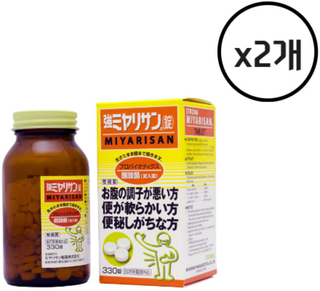 강미야리산 프로바이오틱스 유산균, 330정, 2개