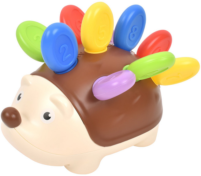 스파이크 퍼즐 끼우기 고슴도치 촉감 발달 완구, 혼합색상, 1개