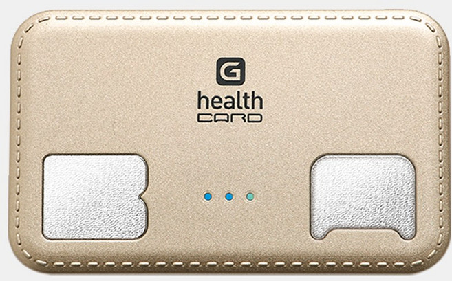 지헬스 카드 휴대용 체지방 측정기 골드 핑크 블루투스 인바디체중계 QSCD-OA